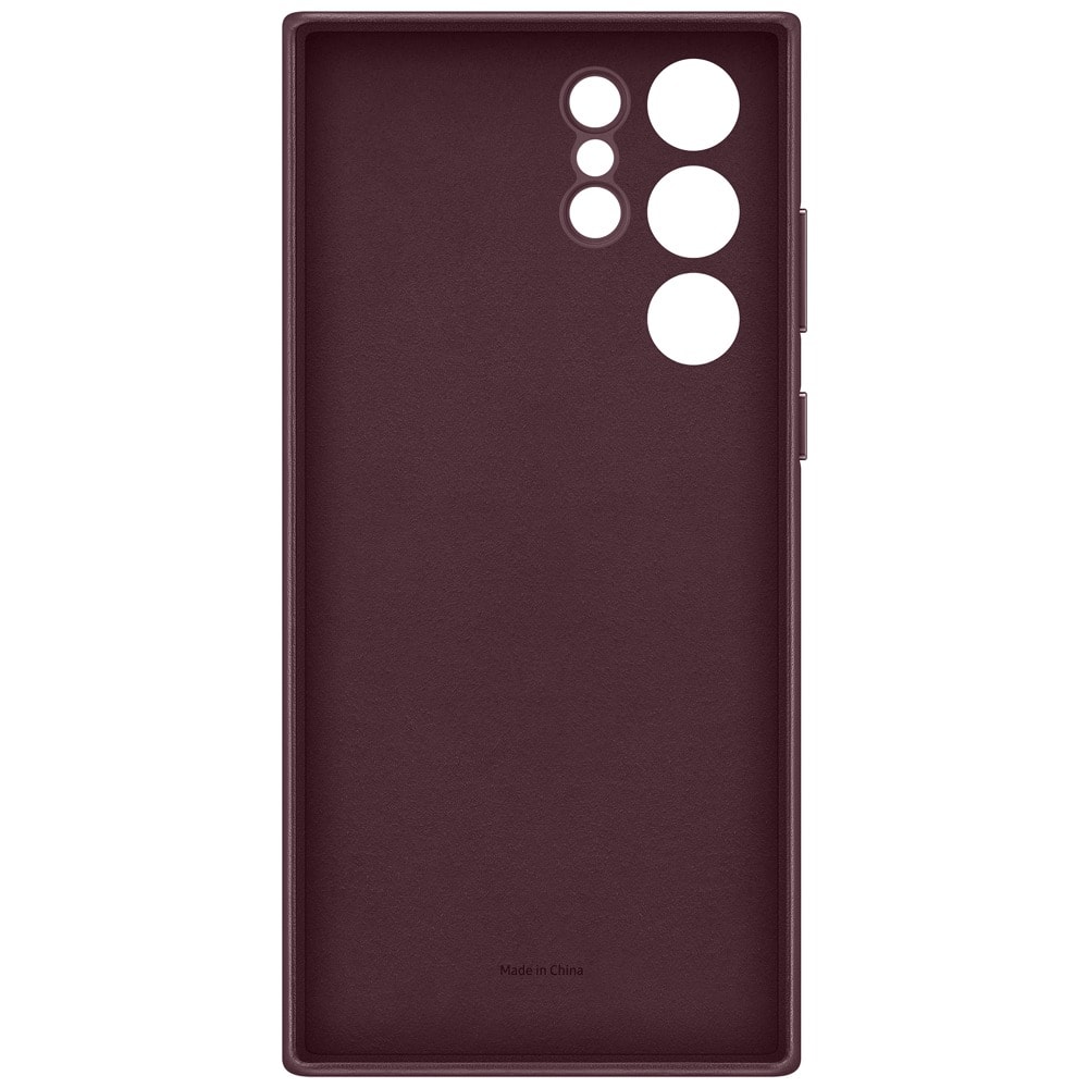 Samsung S22 Ultra S908 Leather Cover Burgundy