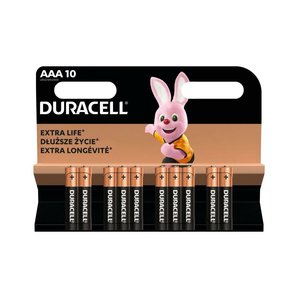Duracell Extra Life AAA 10pcs 5000394152557 | JAR Computers Duracell Extra Life AAA 10pcs 5000394152557