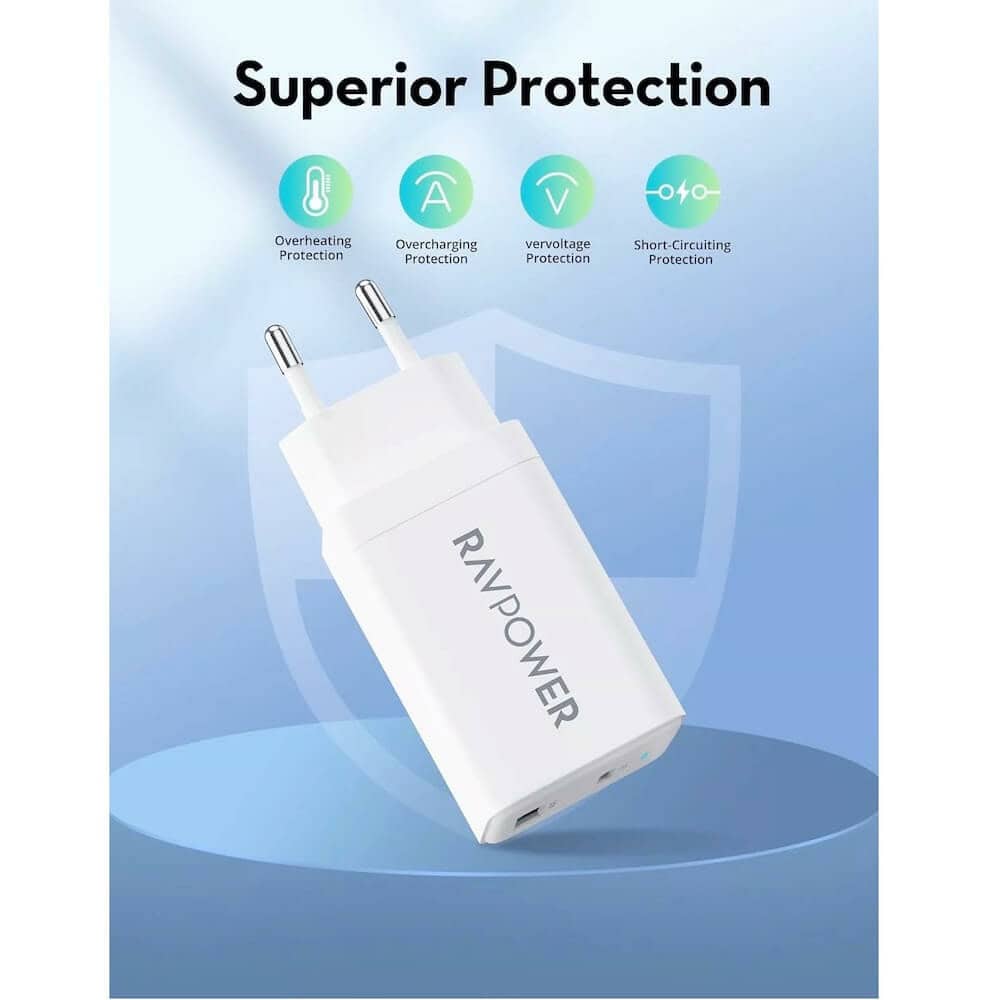 ravpower rp-pc171 gan fast 45w бял