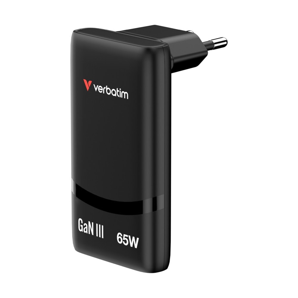 verbatim fold 'n' go gan charger black 32354