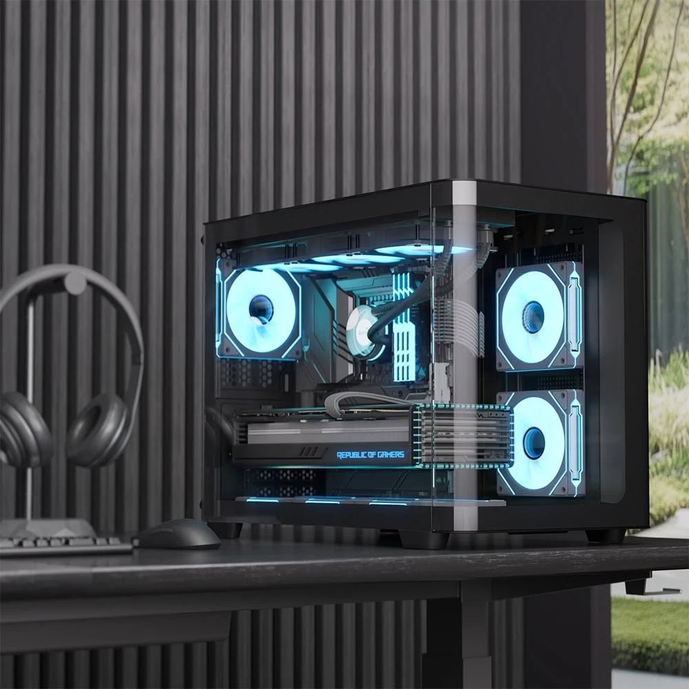 кутия aerocool p300c-g-bk-v1 черна