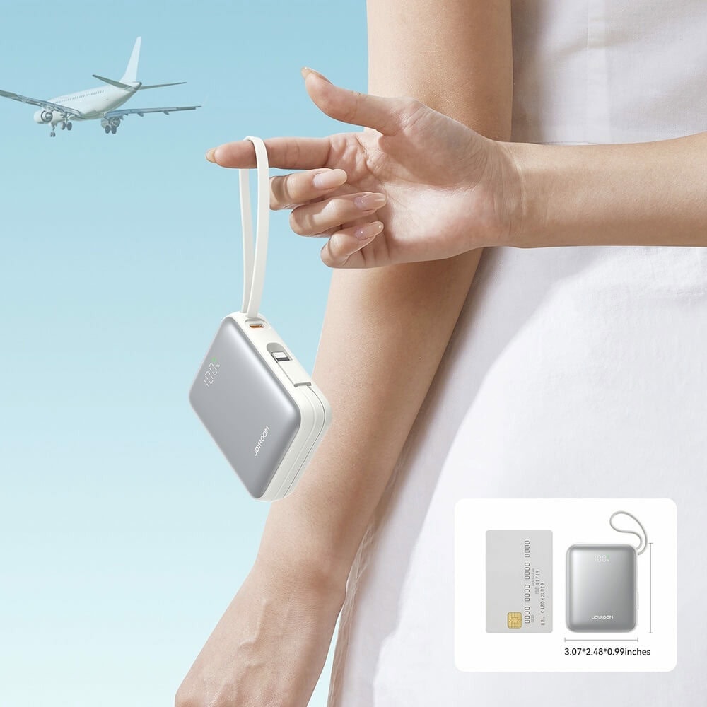 joyroom jr-pbf27 power bank 22.5w 10000mah бял