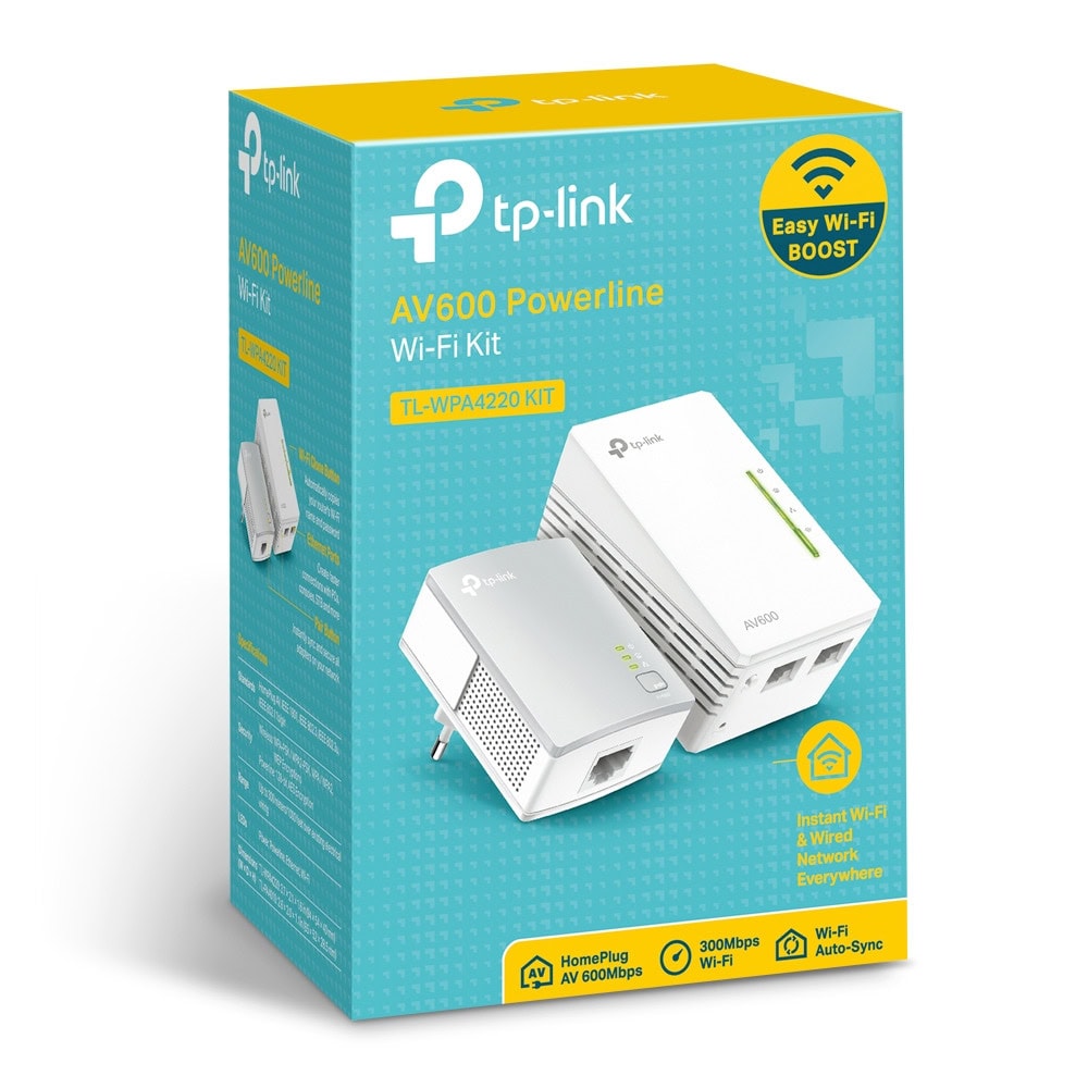 TL-WPA4220KIT 300Mbps AV600 WiFi Powerline Kit | JAR Computers TL-WPA4220KIT 300Mbps AV600 WiFi Powerline Kit