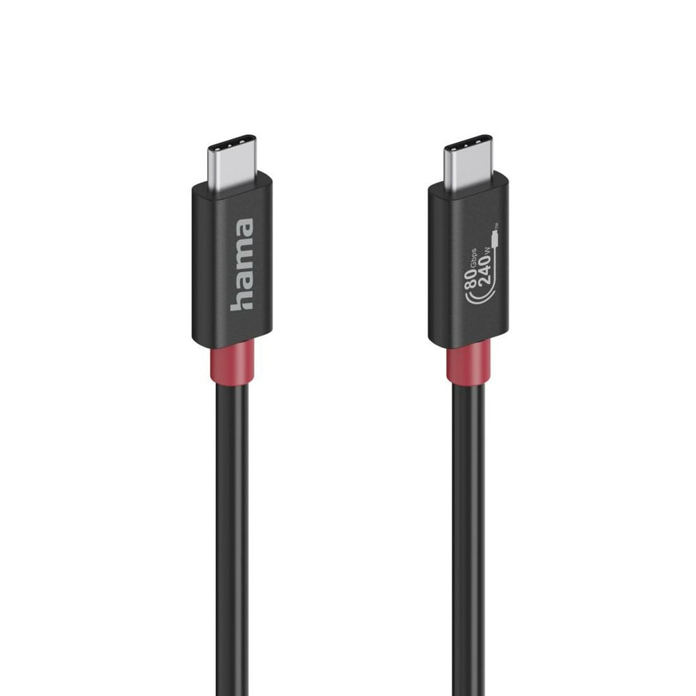 hama кабел usb-c еmarker, черен