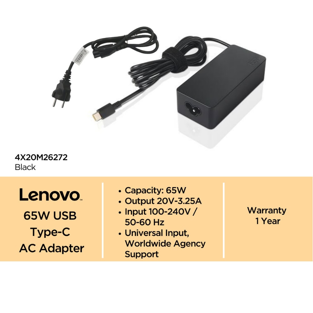 Lenovo 65W Standard AC Adapter Разопакован продукт