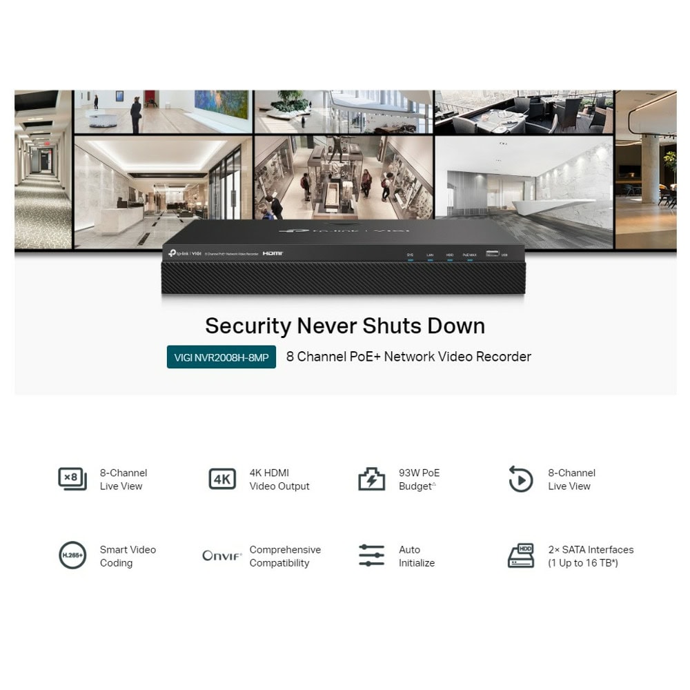 TP-Link VIGI NVR2008H-8MP