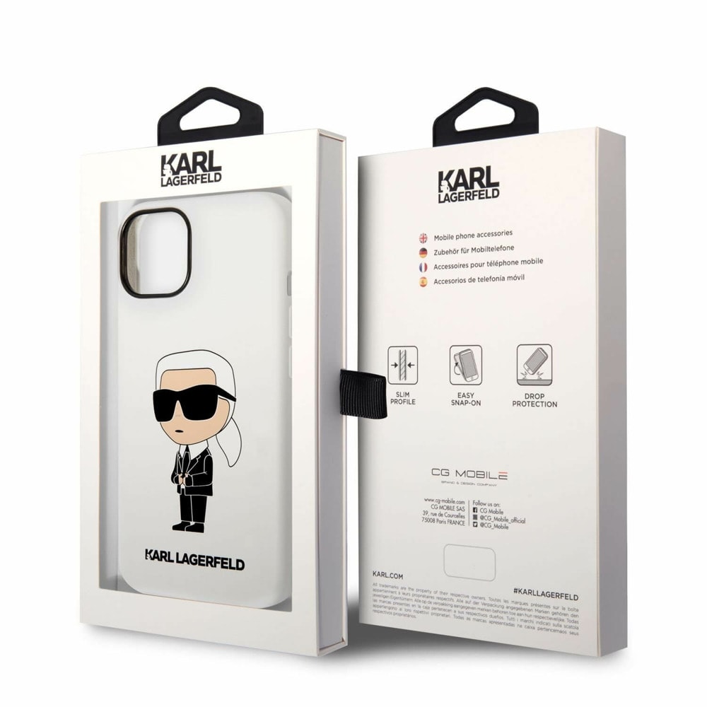 Liquid Silicone Ikonik NFT за iPhone 14 бял