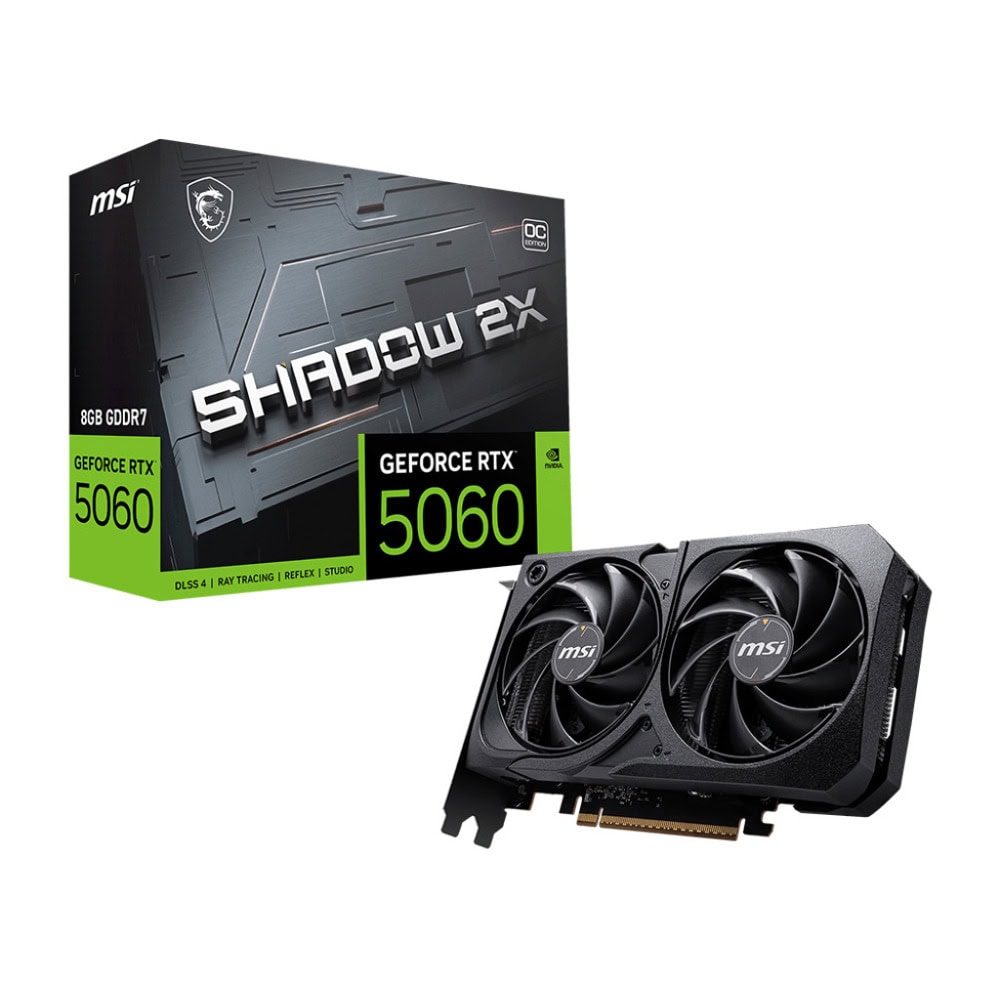 MSI GF RTX 5060 Shadow 2X OC MAX | JAR Computers MSI GF RTX 5060 Shadow 2X OC MAX