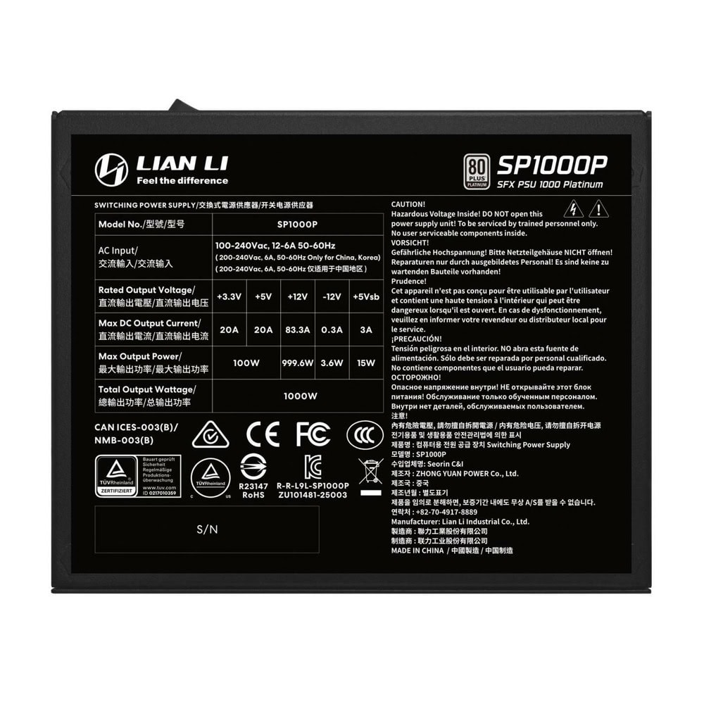 Lian Li SP1000P Black G9P.SP1000P.B000.EU