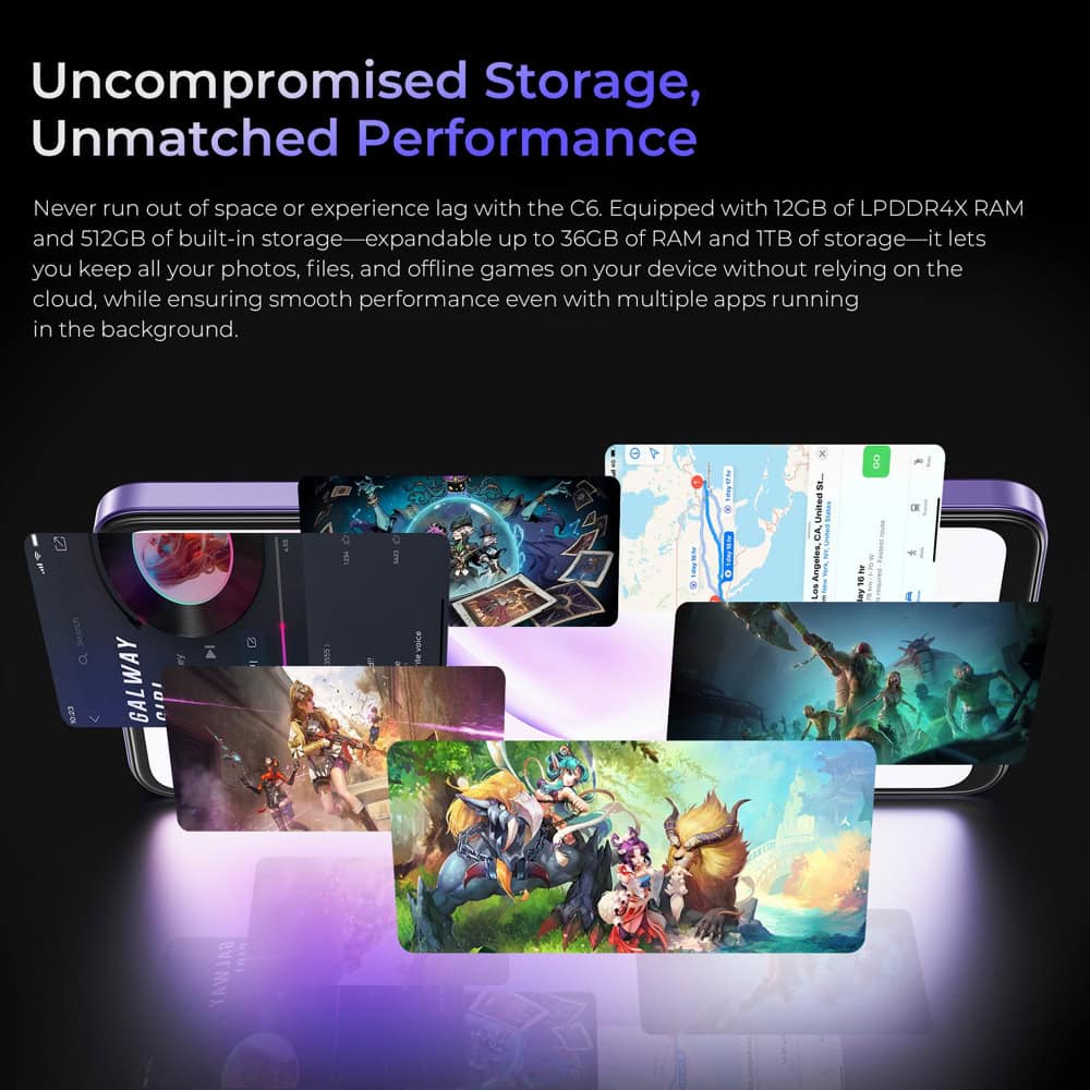 Oukitel C6 5G 512GB/12GB Black | JAR Computers Oukitel C6 5G 512GB/12GB Black