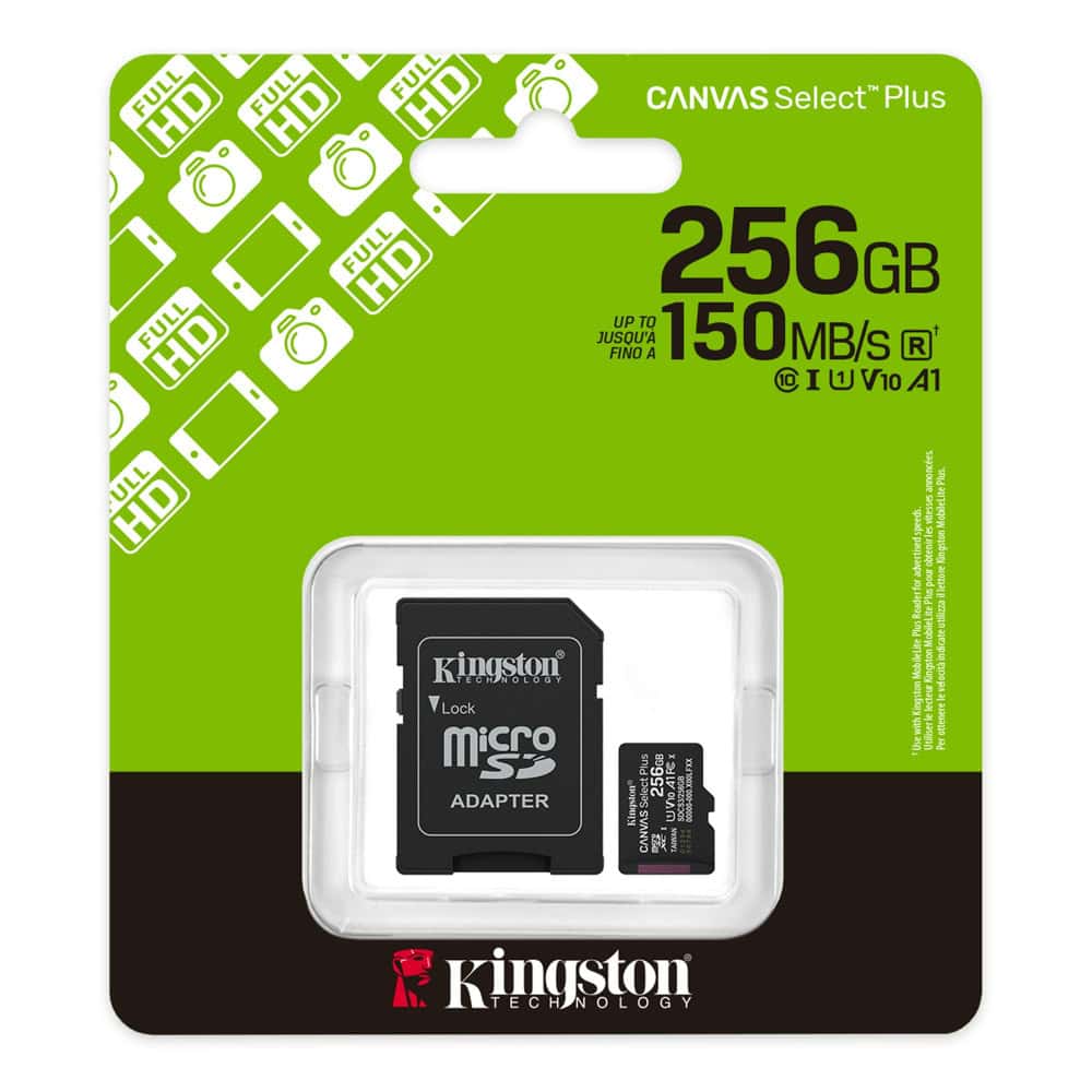 Карта памет 256GB microSDHC с адаптер Kingston