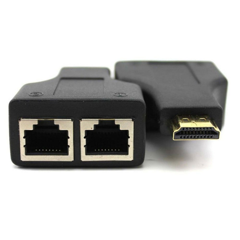 HDMI(м) към 2x RJ45(ж) през LAN кабел