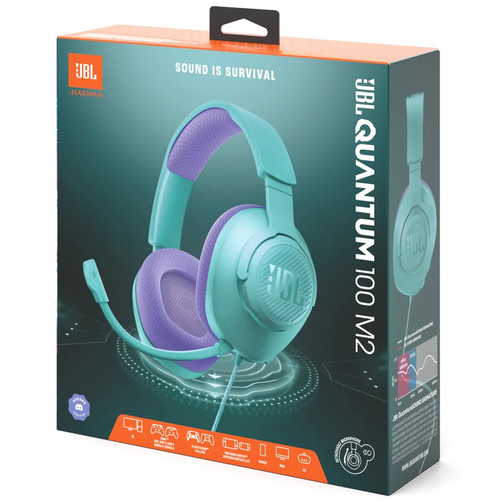 JBL Quantum 100M2 Cyan JBLQTUM100M2CYN