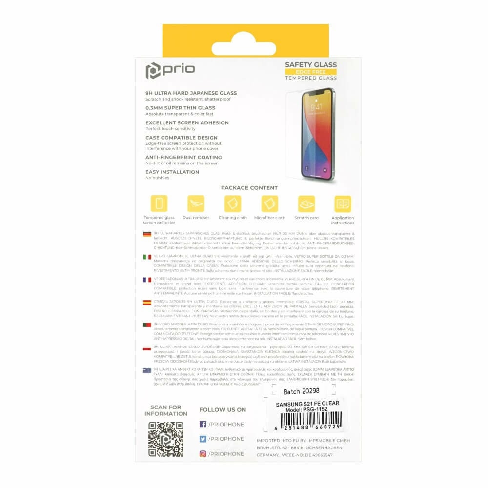 Prio 2.5D Tempered Glass Galaxy S21 FE 16320