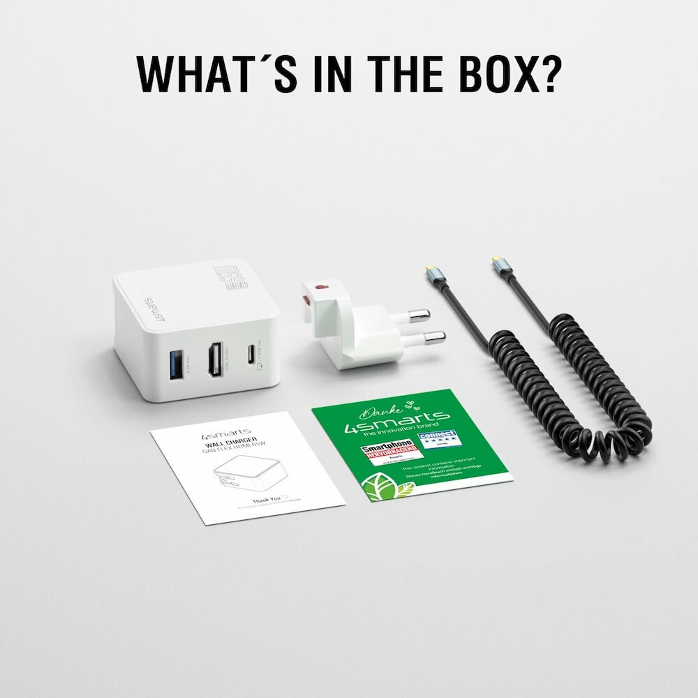 4smarts 3-in-1 gan flex travel 65w бял | JAR Computers 4smarts 3-in-1 gan flex travel 65w бял