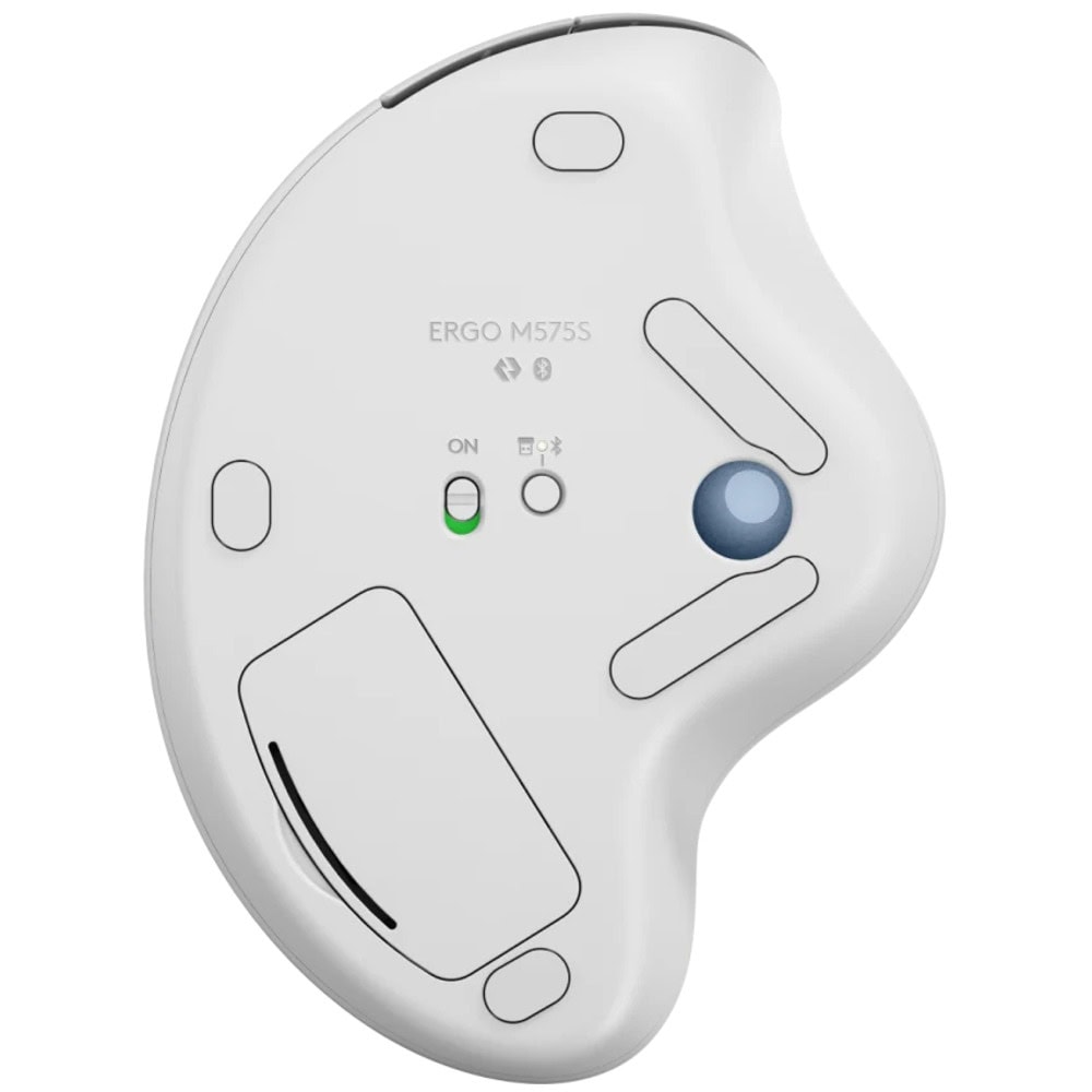 Logitech ERGO M575S Off-White + Blue Ball Разопако