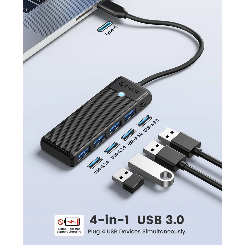 usb хъб orico papw4a-c3-015-wh-ep
