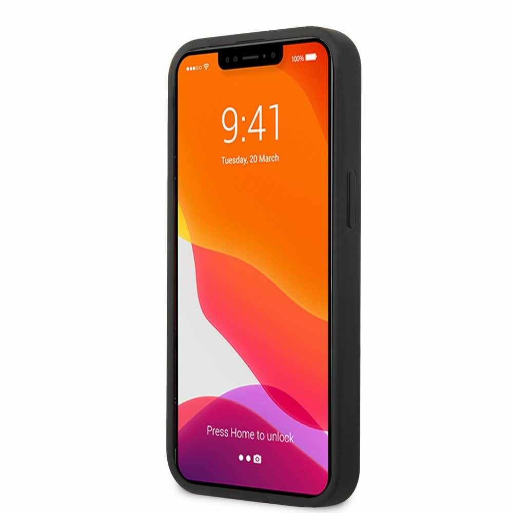 Saffiano Karl Head Leather за iPhone 13 черен