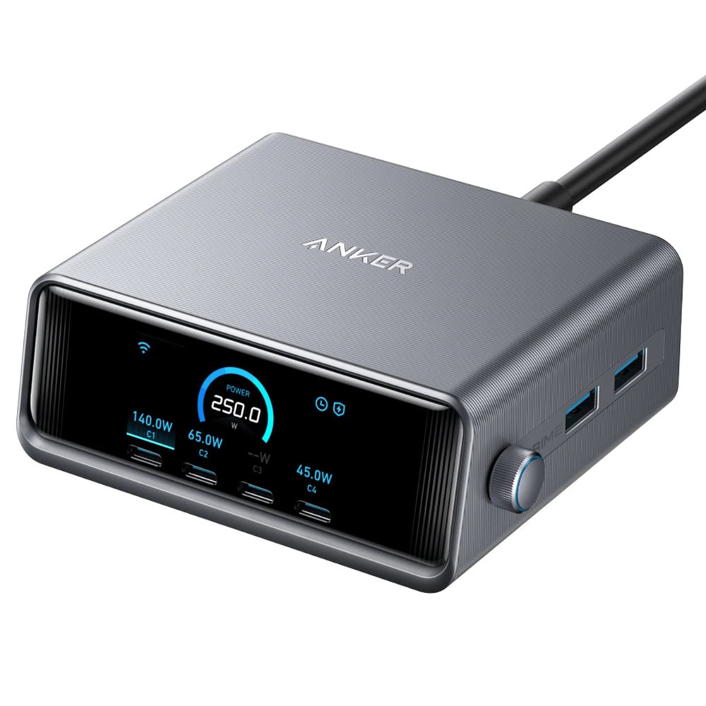 Anker Prime Charger 250W Silver A2345341 | JAR Computers Anker Prime Charger 250W Silver A2345341
