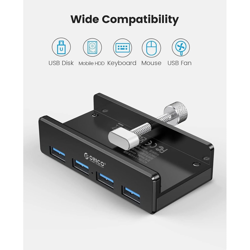 USB хъб Orico MH4PU-BK