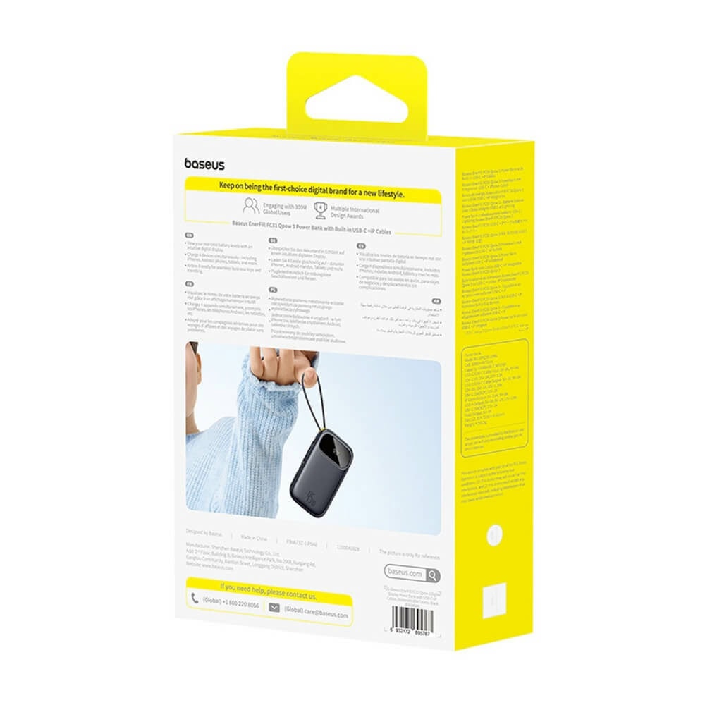 baseus enerfill fc31 qpow2 power bank 45w черен