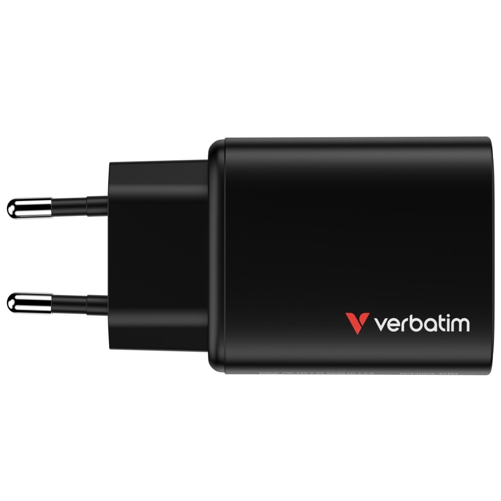 Verbatim Essentials GaN Charger 65W Black 32352 | JAR Computers Verbatim Essentials GaN Charger 65W Black 32352
