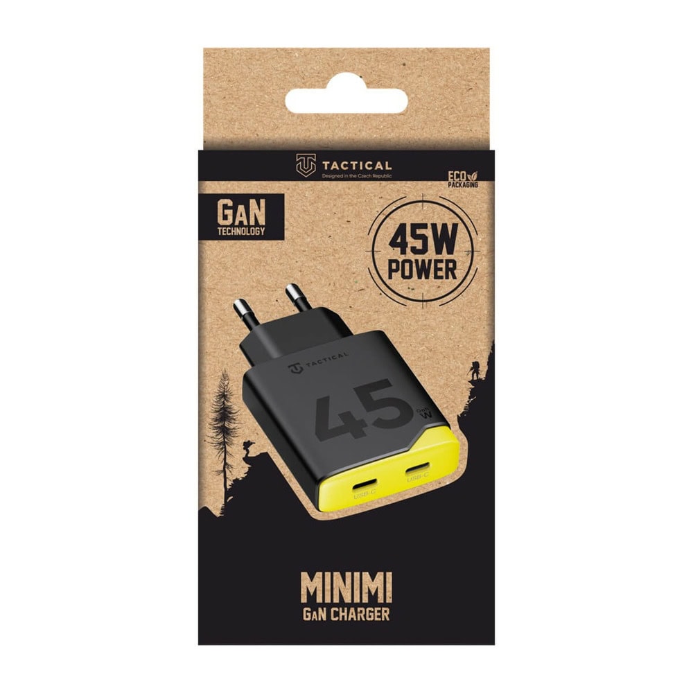 tactical minimi gan wall charger черен