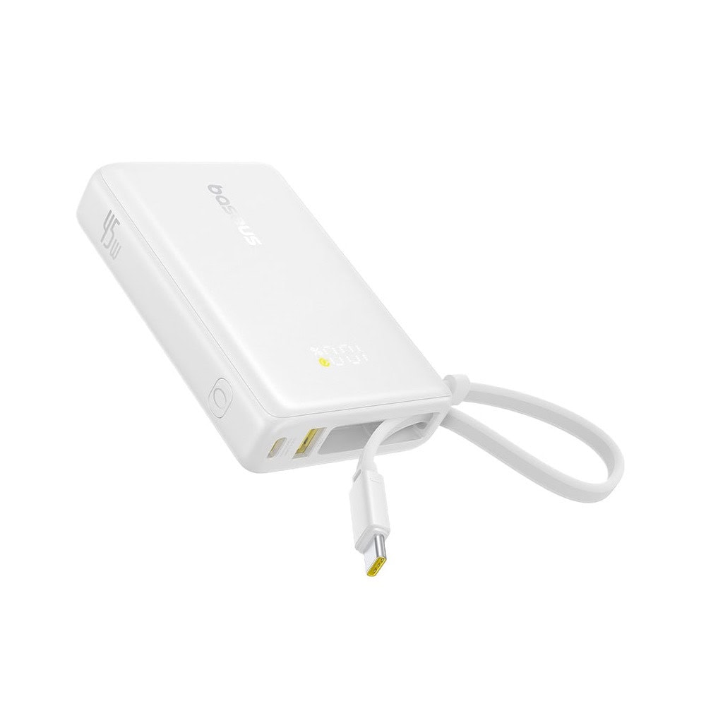 baseus picogo 45w 10000mah бял