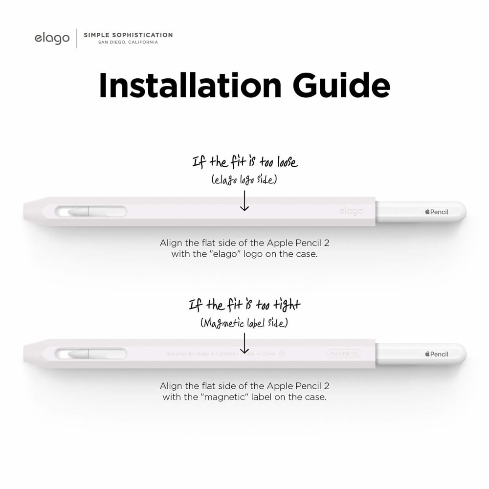 Силиконов калъф Elago Apple Pencil 2 Cover White