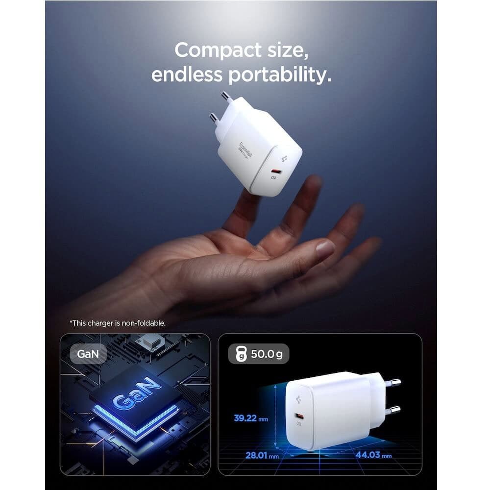 spigen essential pd 20w бял