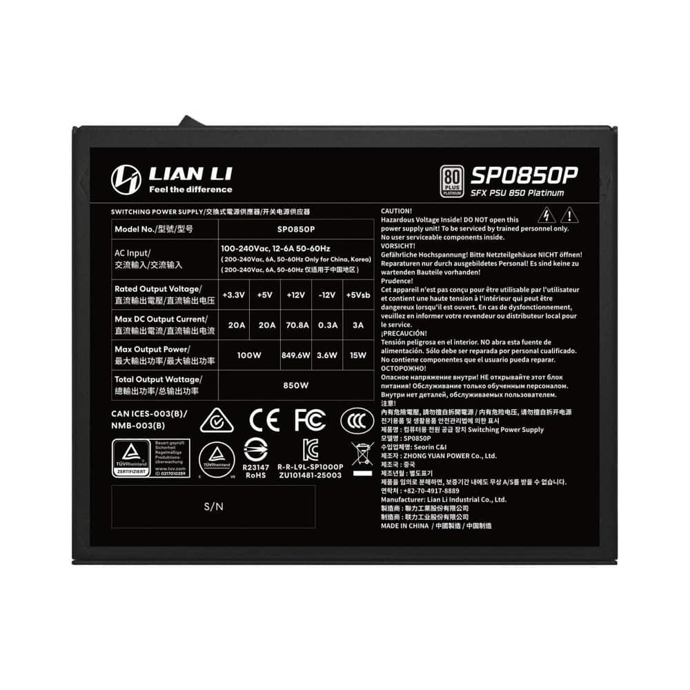 Lian Li SP850P Black G9P.SP0850P.B000.EU