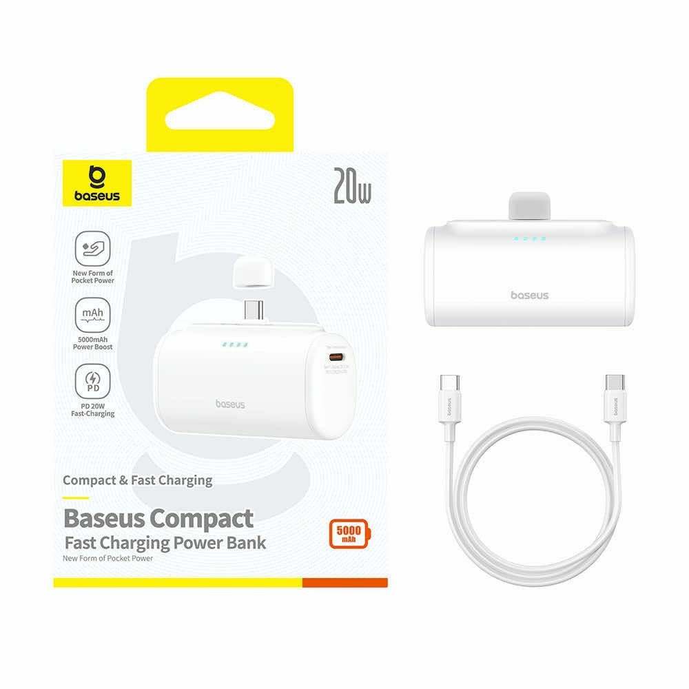 Baseus Compact Powerbank 5000mAh 20W White