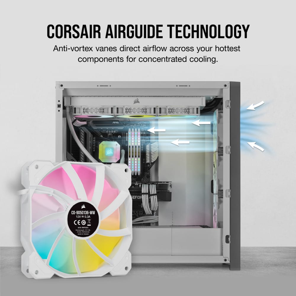Corsair iCUE SP120 RGB ELITE 120mm White