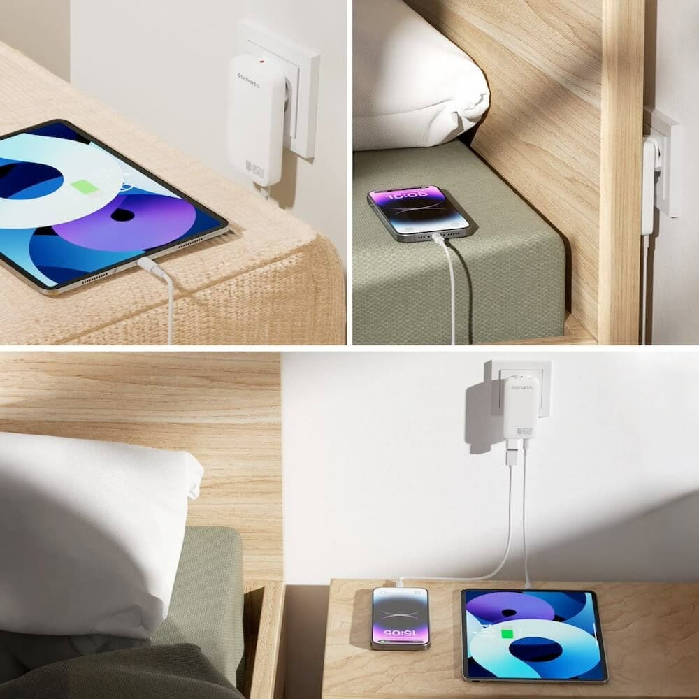 4Smarts GaN FlatPlug Slim Duos 45W White 542045