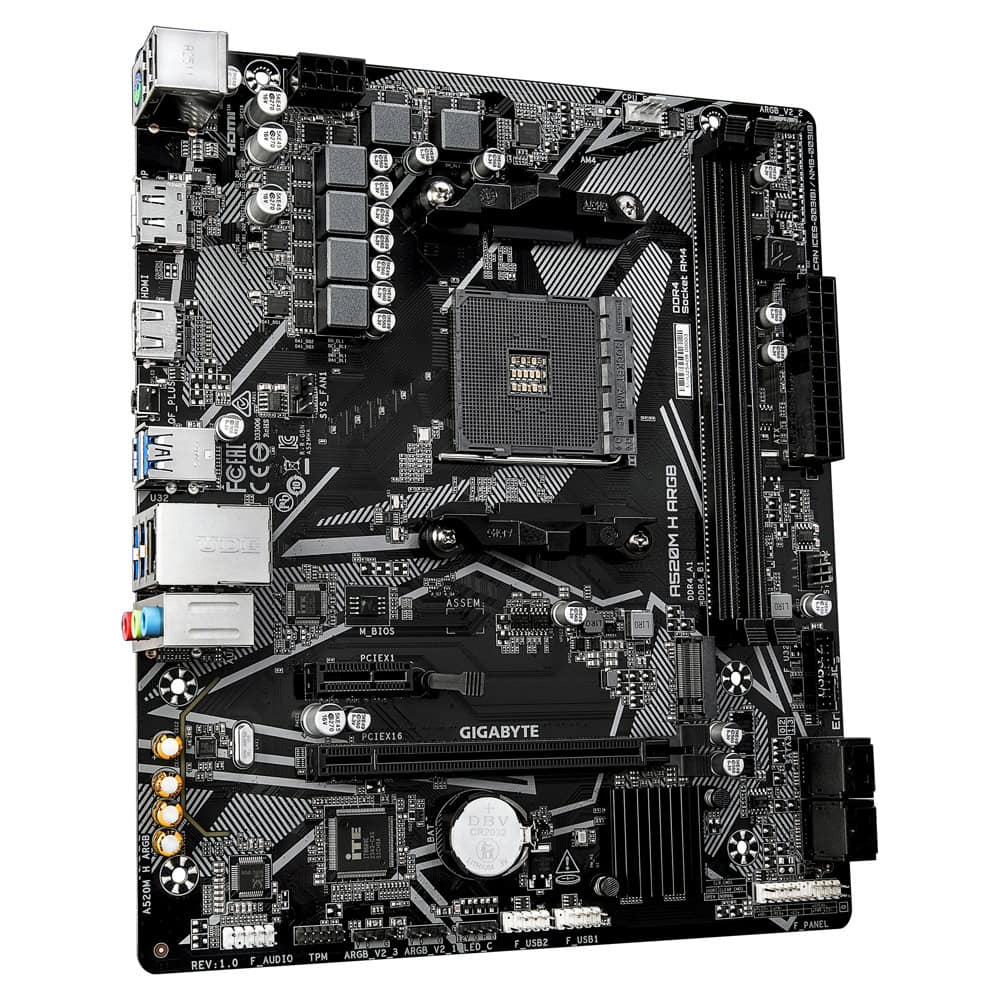 дънна платка gigabyte a520m h argb