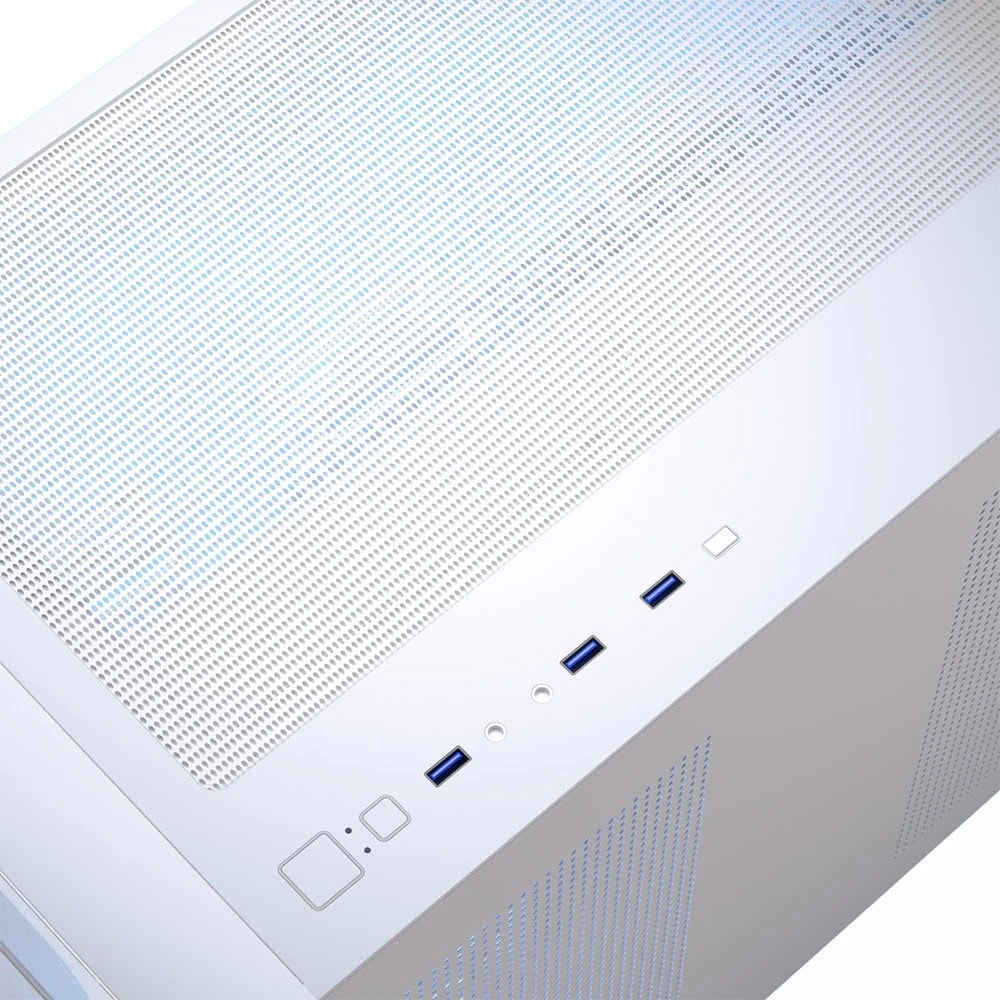 Кутия AeroCool P300C-G-WT-v1 бяла