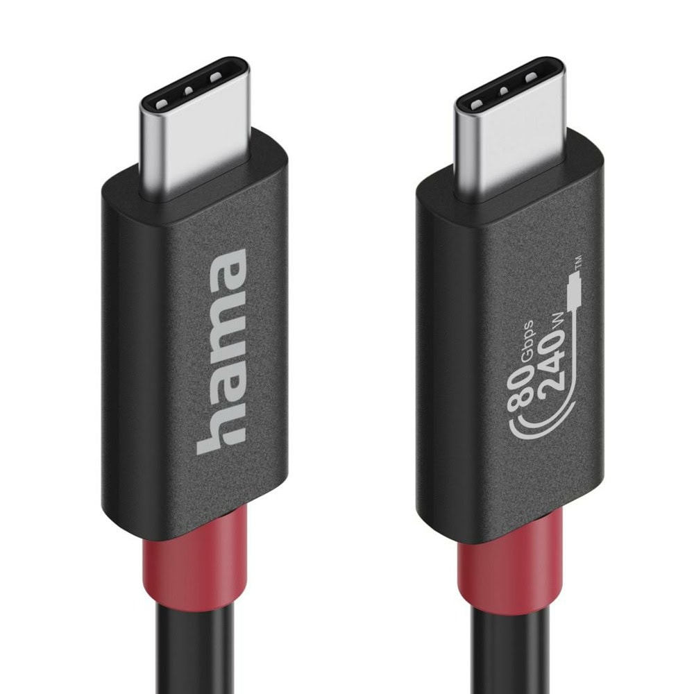 hama кабел usb-c еmarker, черен