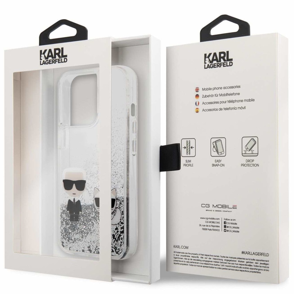 Karl Lagerfeld Liquid Glitter Karl & Choupete Case