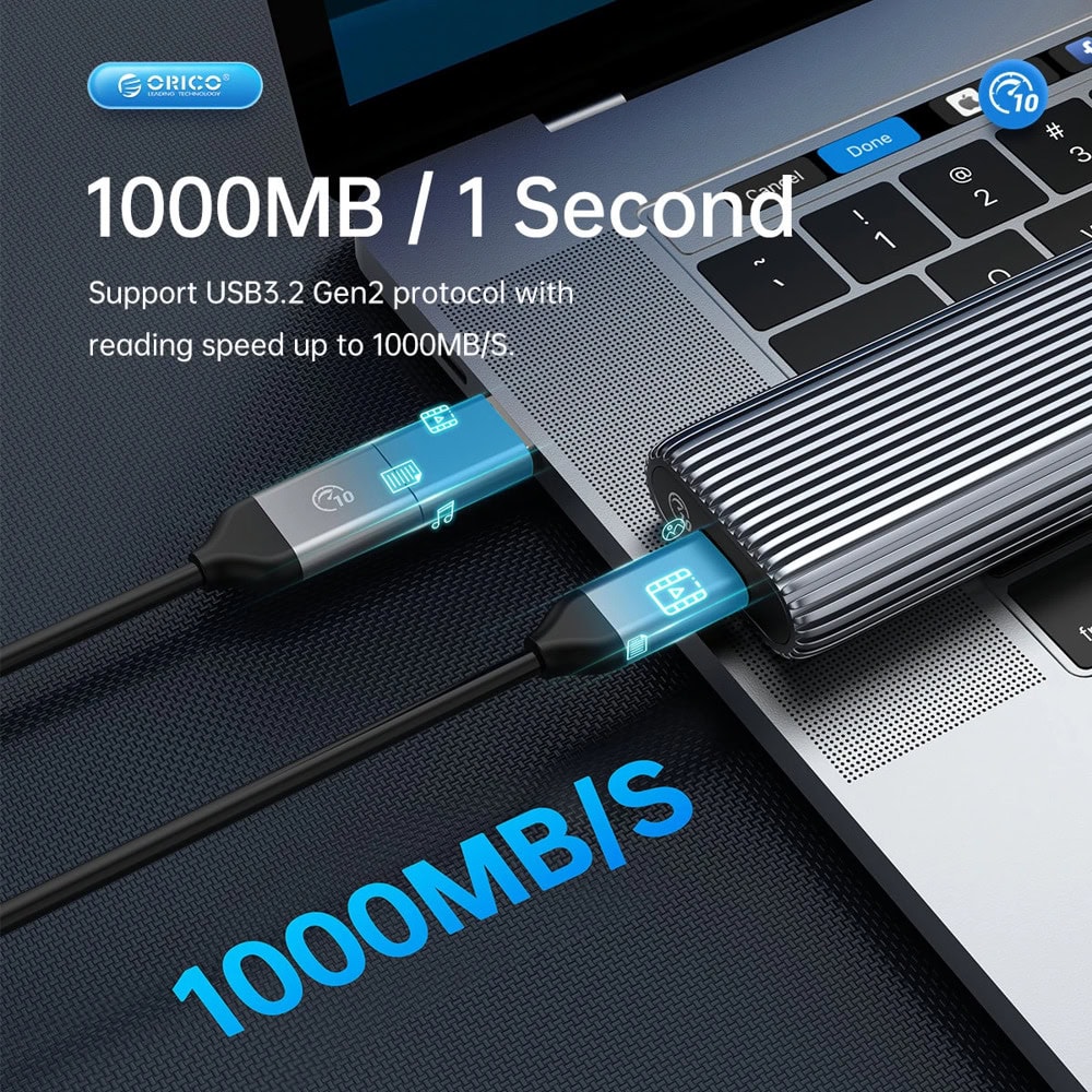 Кутия Orico AM2C3-G2-GY-BP