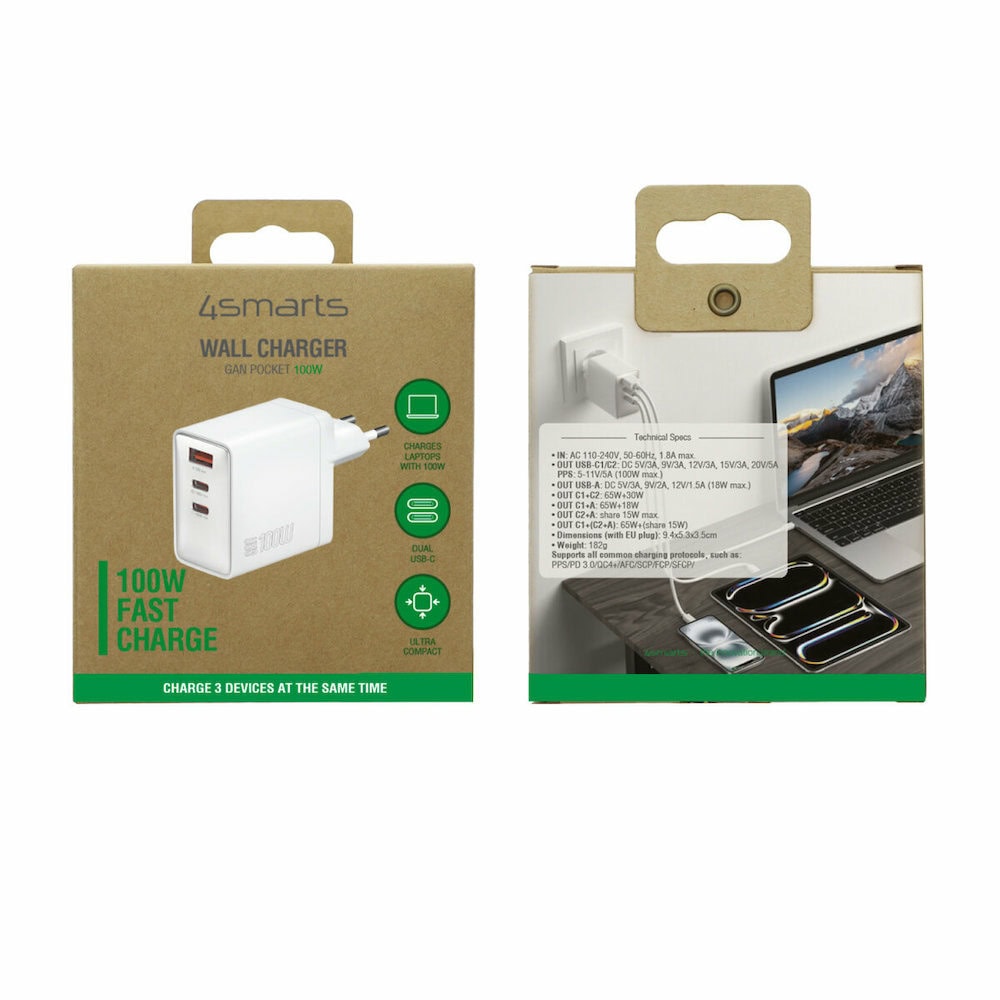 4smarts gan 100w бял