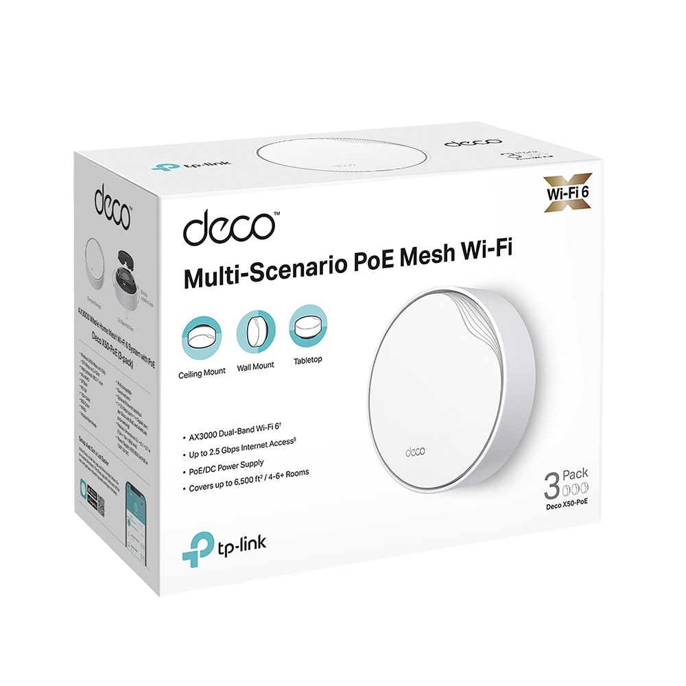 TP-Link Deco X50-PoE(3-pack) AX3000