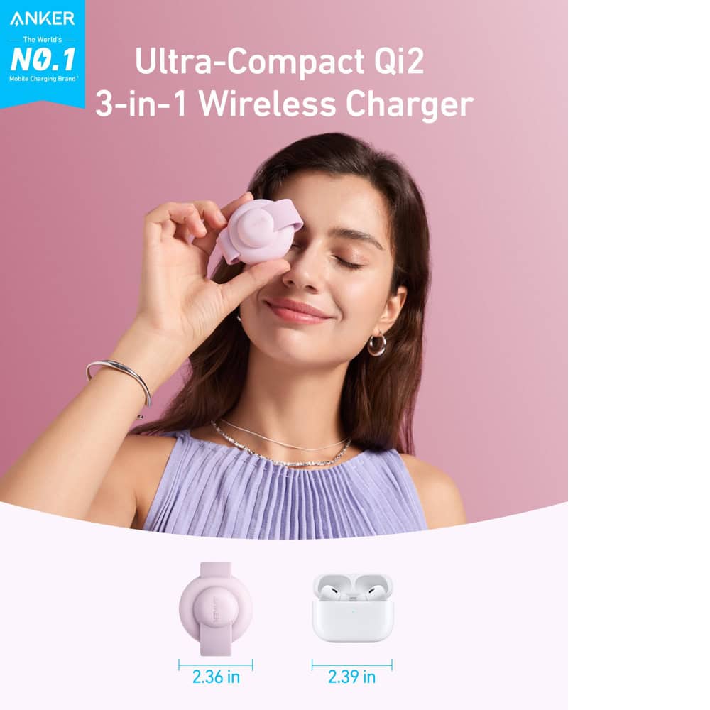 Anker MagGo 3-in-1 Pink B25M8H51