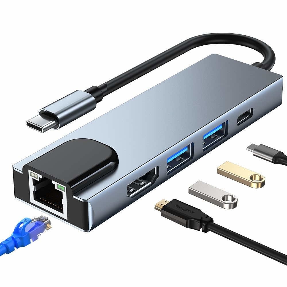 Tech-Protect USB-C Hub 5in1 v3 THP808GRY