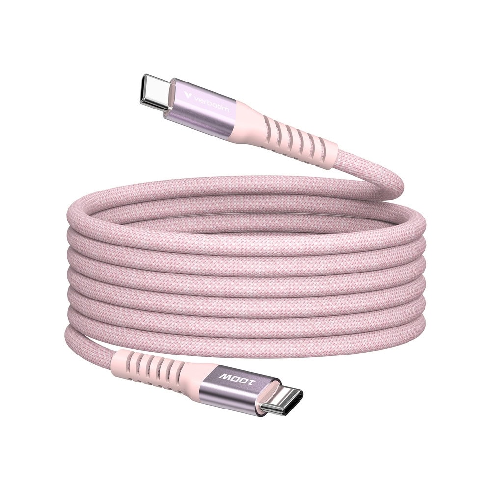 Кабел Verbatim Sync 1.2m 100W розов