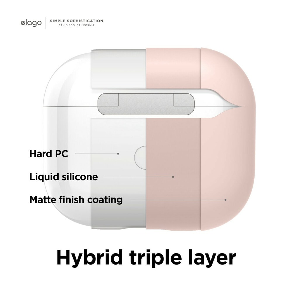 Liquid Hybrid Case за Apple AirPods 3 розов