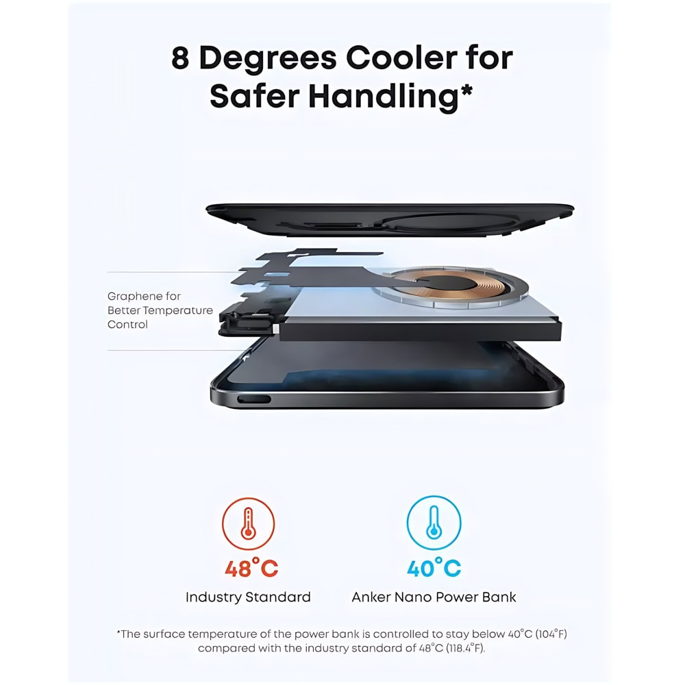 Anker Qi2 Nano MagSafe Wireless Ultra Slim Black | JAR Computers Anker Qi2 Nano MagSafe Wireless Ultra Slim Black