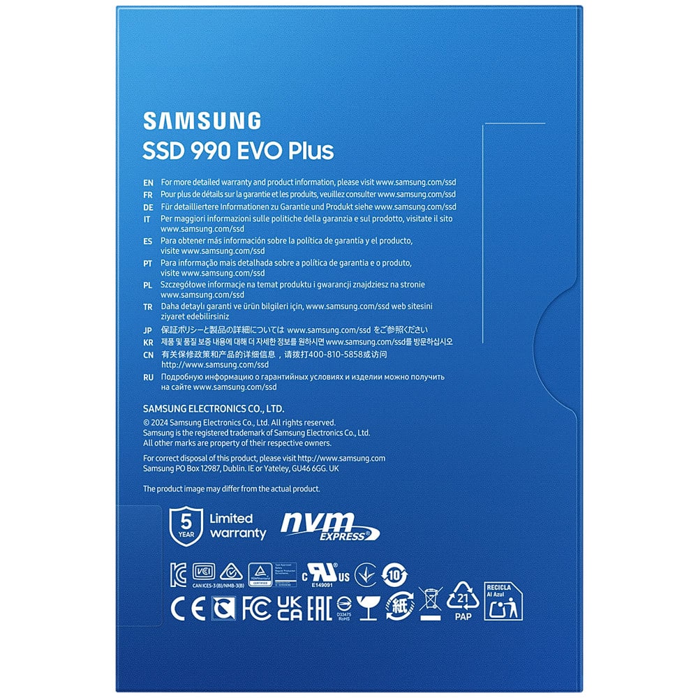 Samsung 990 EVO Plus NVMe M.2 2TB MZ-V9S2T0BW