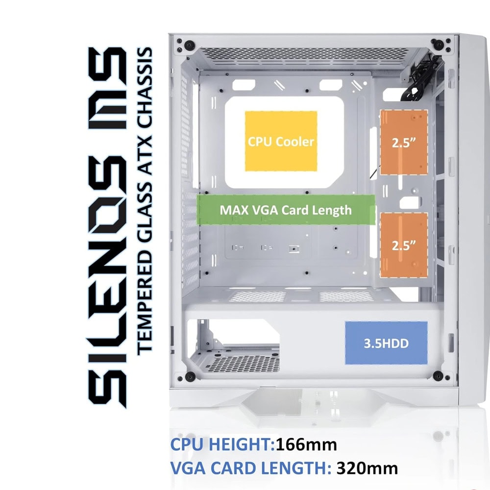 Кутия Raijintek SILENOS MS PRO бяла