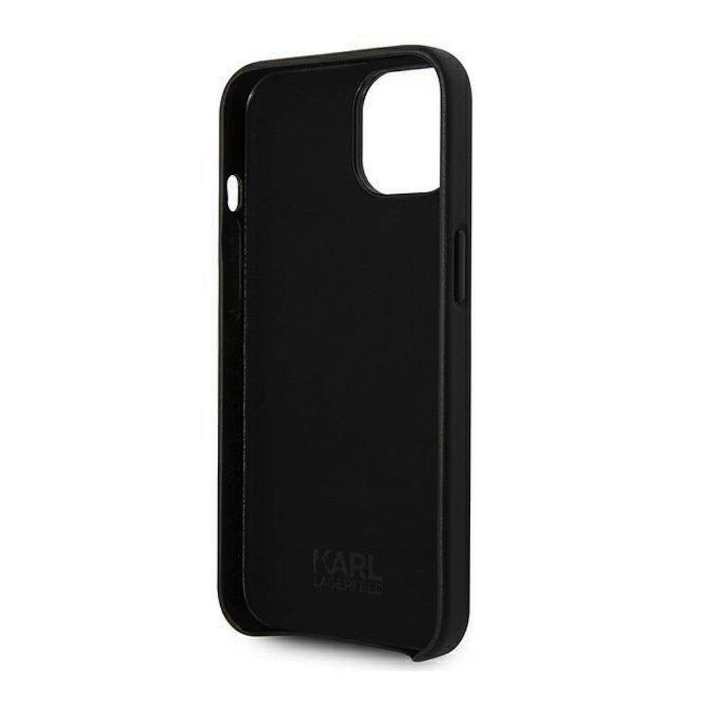 Leather Perforated Logo за iPhone 14 черен