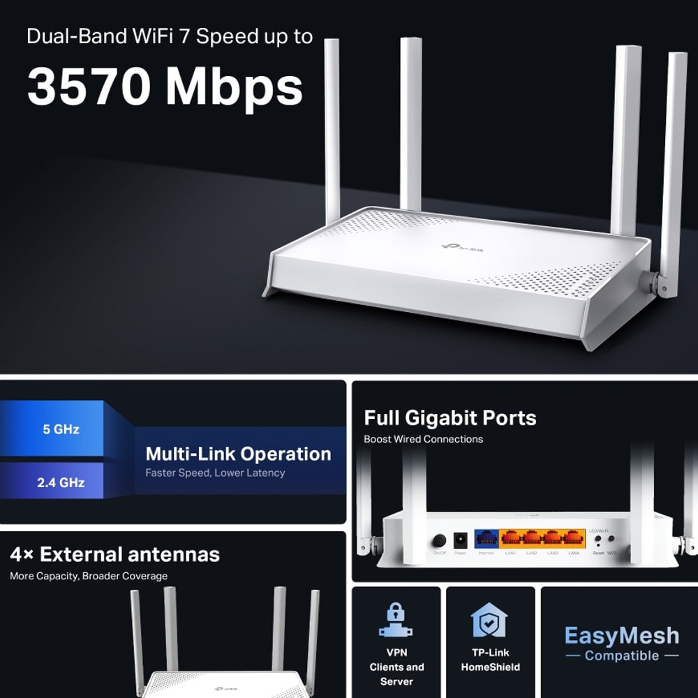 TP-Link Archer BE220W + тениска | JAR Computers TP-Link Archer BE220W + тениска